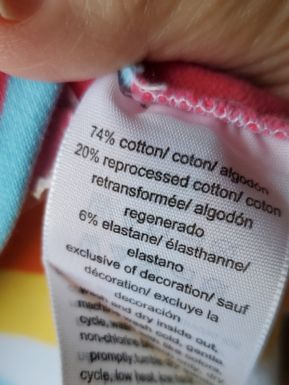 Tommy Hilfiger Multicolor Striped Polo - White, Pink, Aqua, Yellow, Orange - Picture 9 of 11